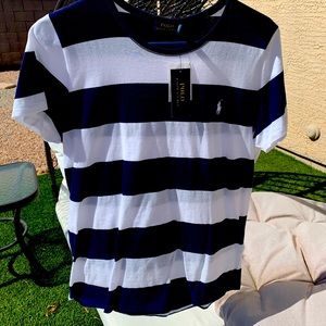 Navy and White Polo Shirt